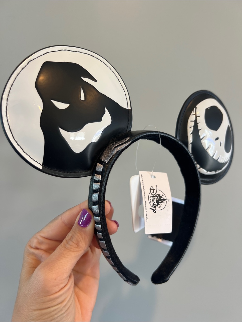 Disney Parks The Nightmare Before Christmas Mickey Ear Halloween Headband NWT